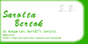sarolta bertok business card
