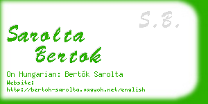 sarolta bertok business card